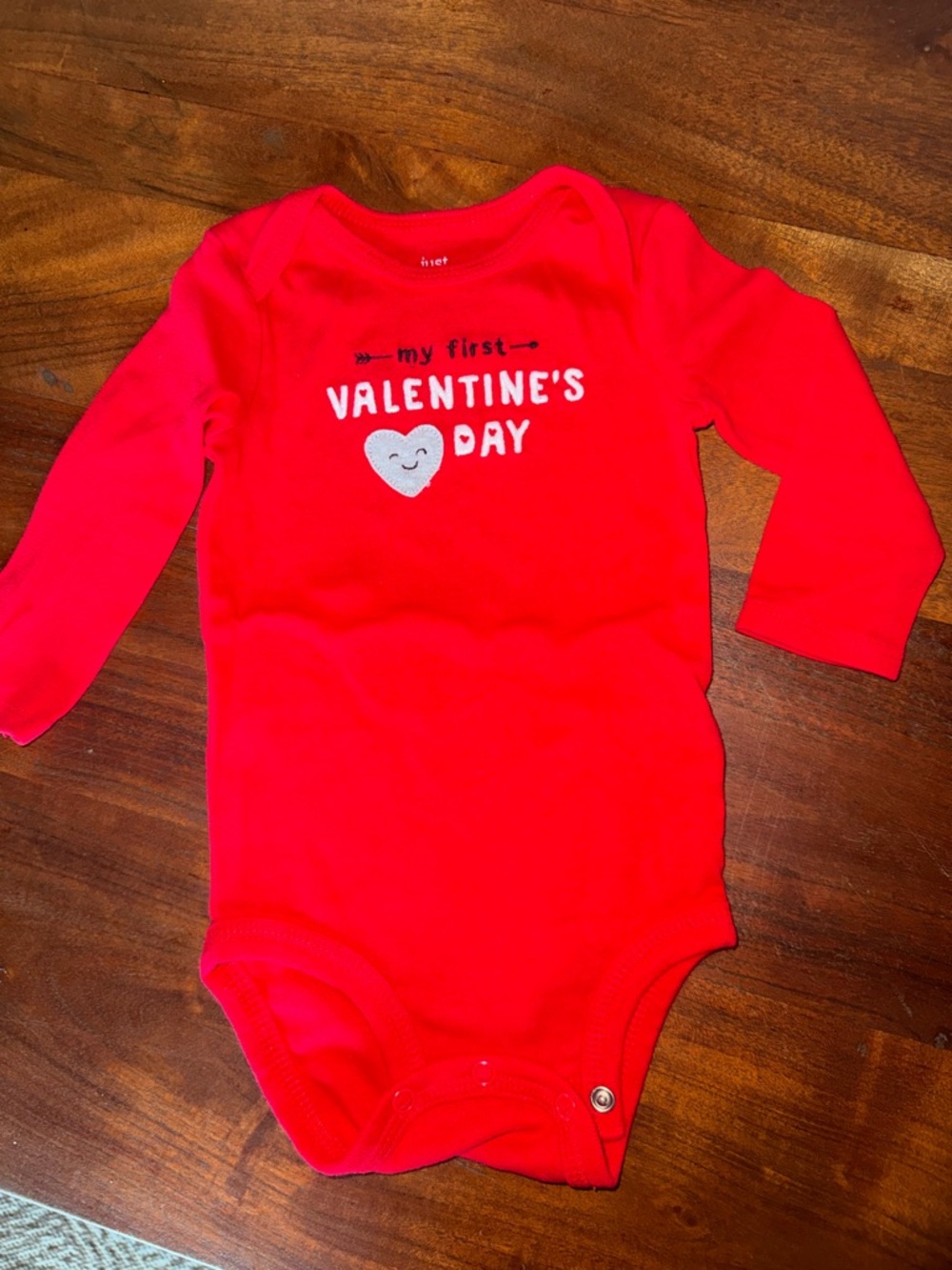 Carter's Red Long-Sleeve One-Piece Bodysuit - My First Valentine's Day